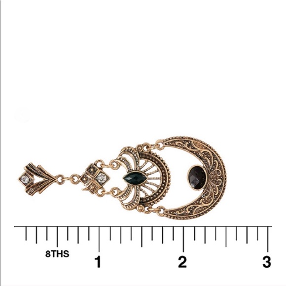 Boho Gypsy Drop Earrings Gold - Picture 2 of 2